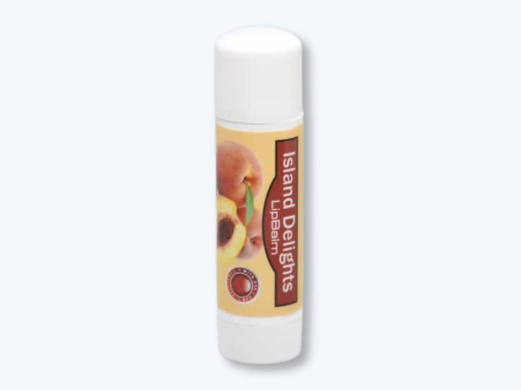 Island Delights custom branded lip balm tube