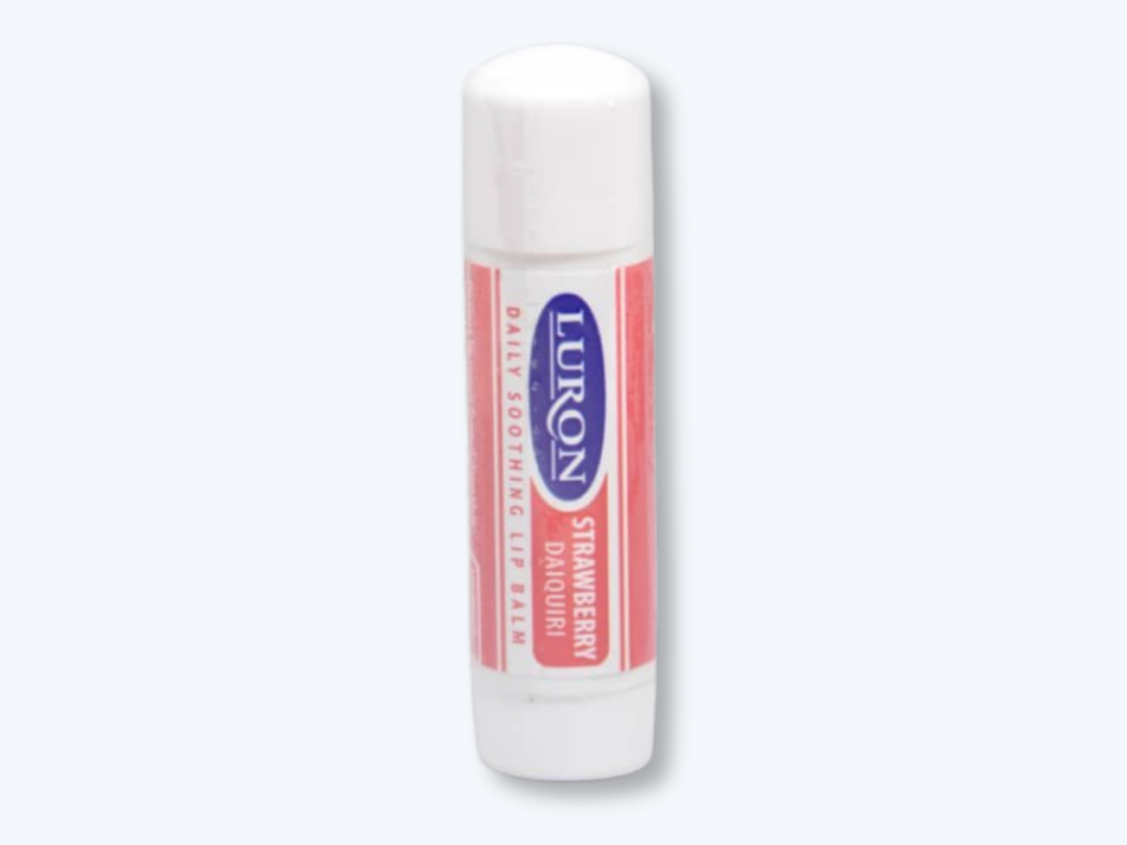 Luron custom branded strawberry lip balm tube
