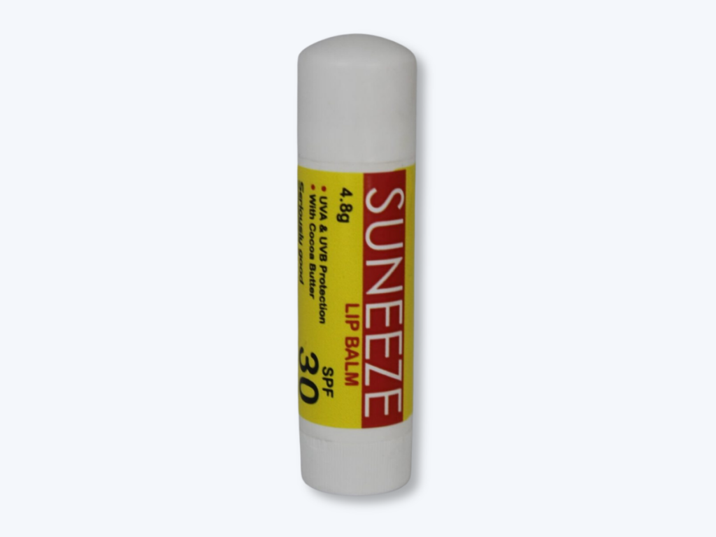 Suneeze mineral sunscreen lip balm tube